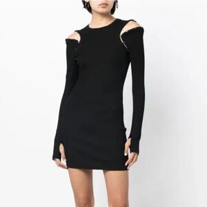 Dion Lee Hook and Lee Ribbed Mini Dress